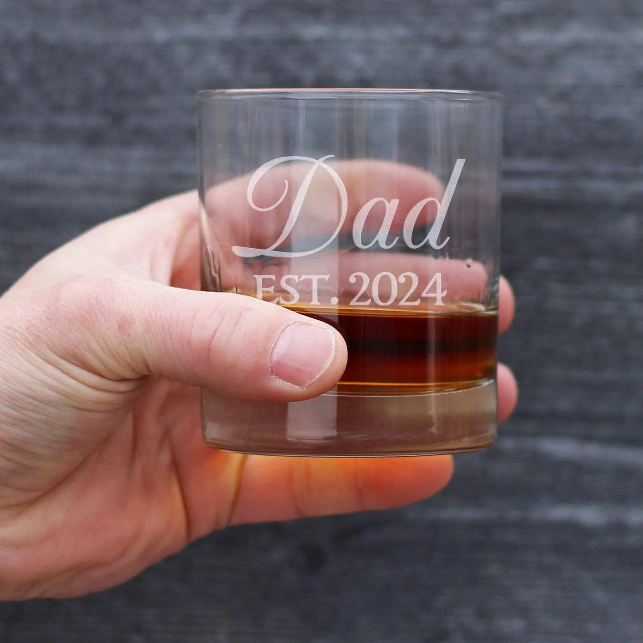 Decorative 2024 Dad Whiskey Rocks Glass - New Dad Gifts Bevvee