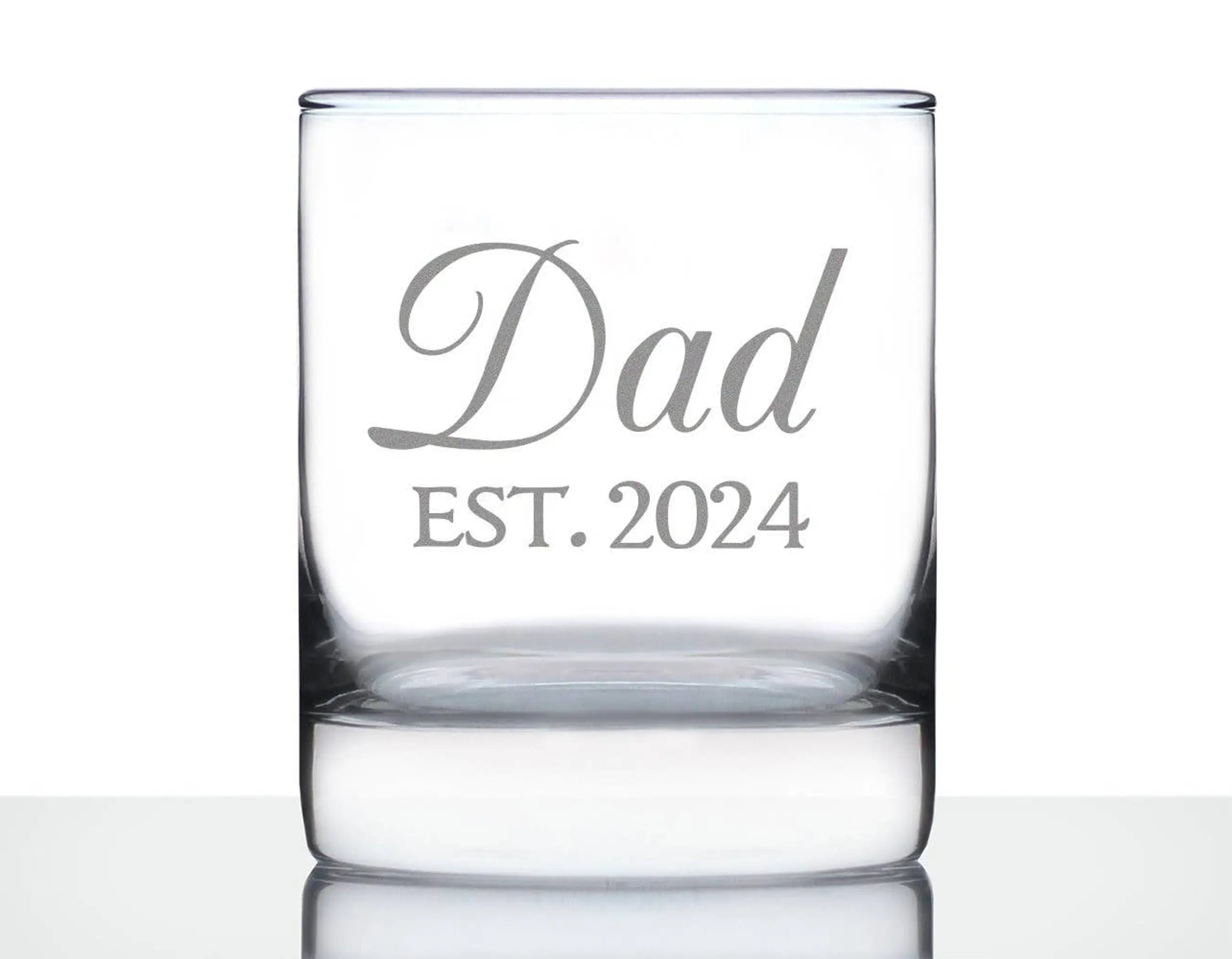 Decorative 2024 Dad Whiskey Rocks Glass - New Dad Gifts Bevvee
