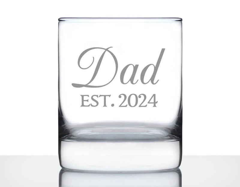 Decorative 2024 Dad Whiskey Rocks Glass - New Dad Gifts Bevvee