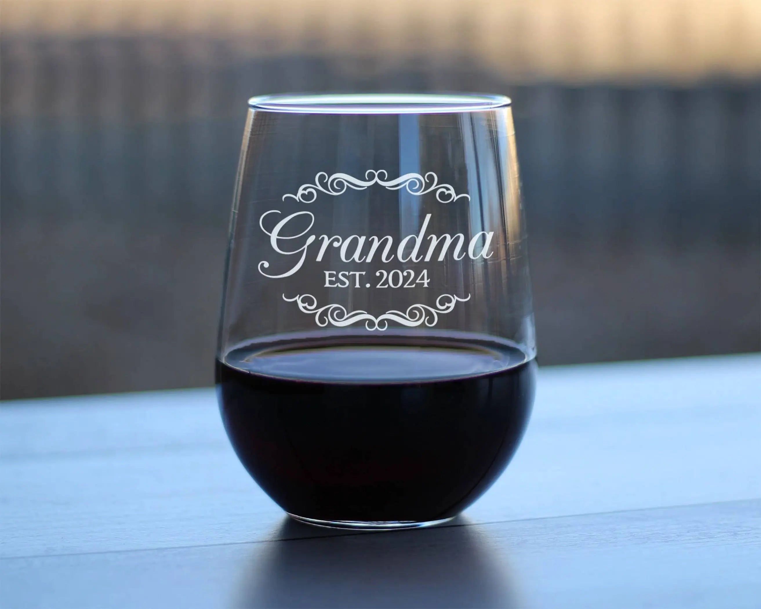 Decorative 2024 New Grandma Stemless Wine Glass -  Gifts Bevvee