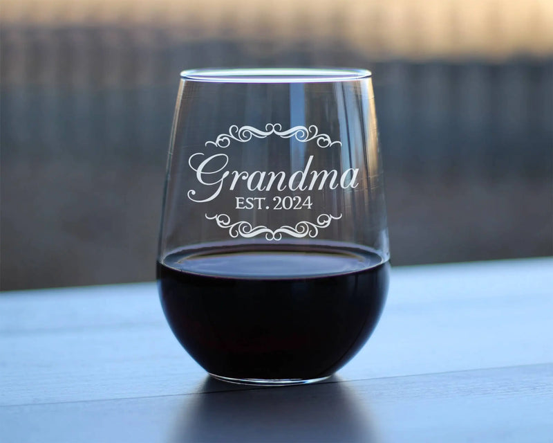 Decorative 2024 New Grandma Stemless Wine Glass -  Gifts Bevvee