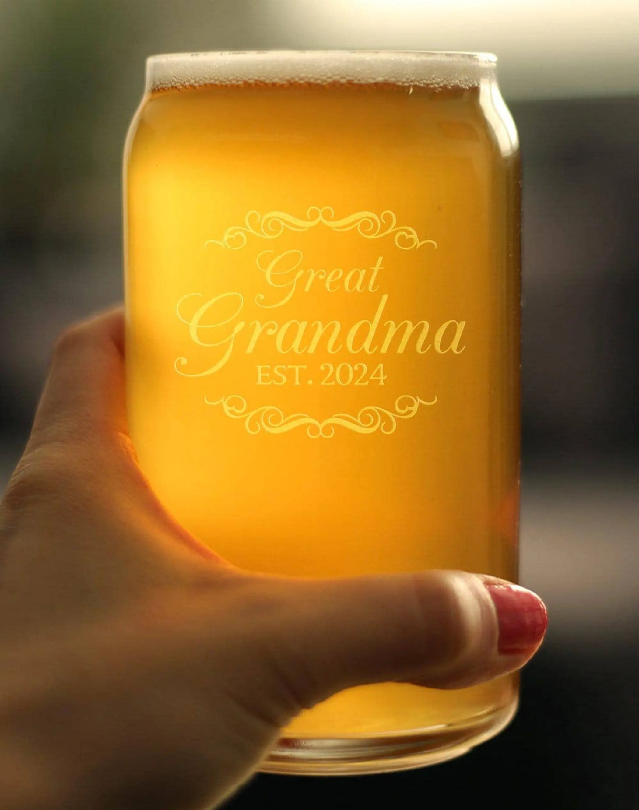 Decorative 2024 New Great Grandma Beer Can Pint Glass  Gifts Bevvee