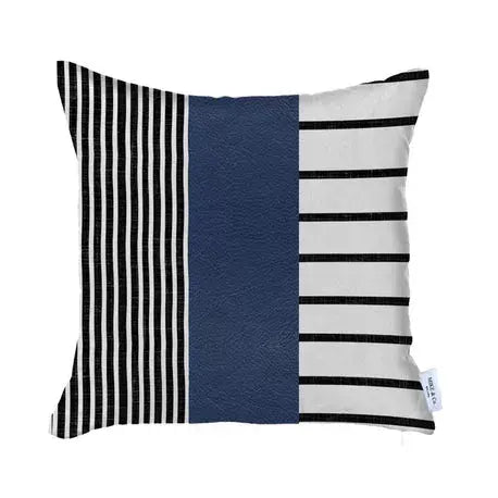 Decorative Vegan Faux Leather Throw Pillow Set of 2 MIKE & Co. NEW YORK