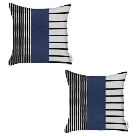 Decorative Vegan Faux Leather Throw Pillow Set of 2 MIKE & Co. NEW YORK