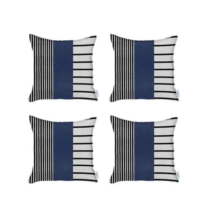 Decorative Vegan Faux Leather Throw Pillow Set of 4 MIKE & Co. NEW YORK