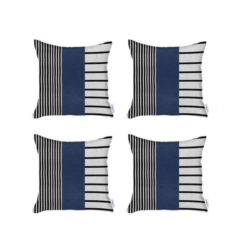 Decorative Vegan Faux Leather Throw Pillow Set of 4 MIKE & Co. NEW YORK
