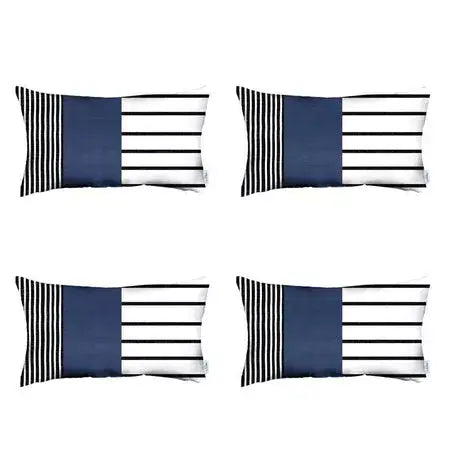 Decorative Vegan Faux Leather Throw Pillow Set of 4 MIKE & Co. NEW YORK