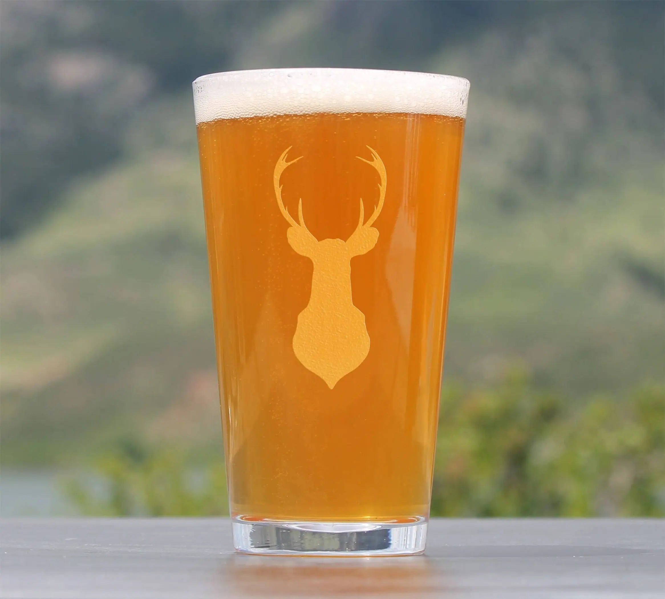 Deer Head Pint Glass for Beer - Hunting Gifts and Decor Bevvee