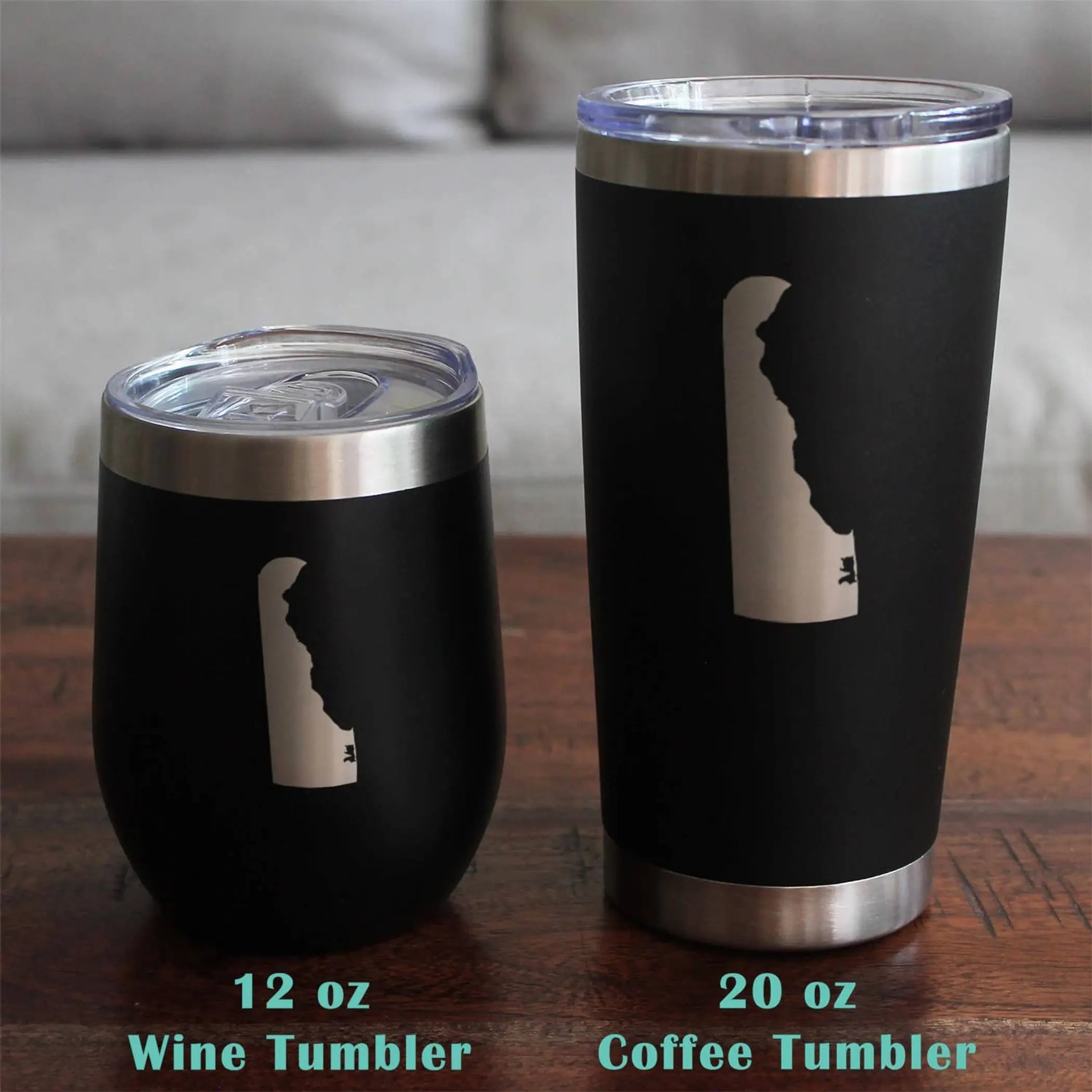 Delaware Outline Insulated Wine Tumbler - Delawareans Gifts Bevvee