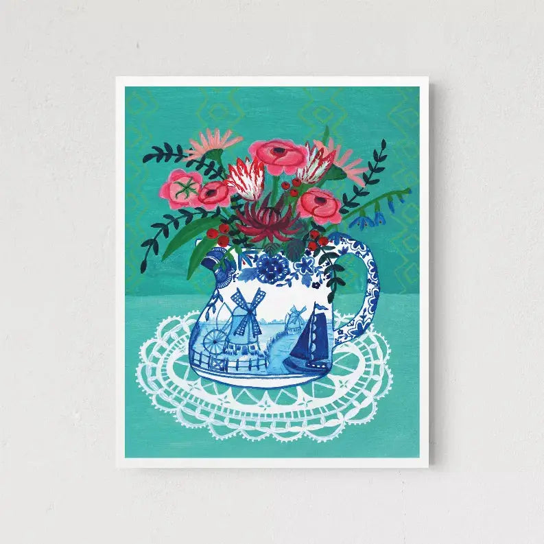 Delft Blue Milk Jug The Crafted Prints