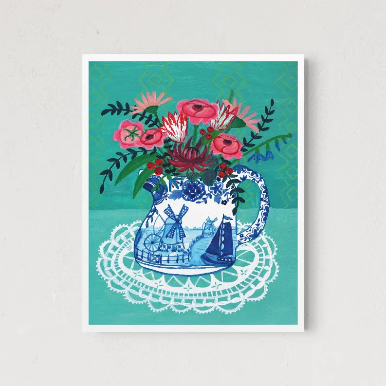 Delft Blue Milk Jug The Crafted Prints