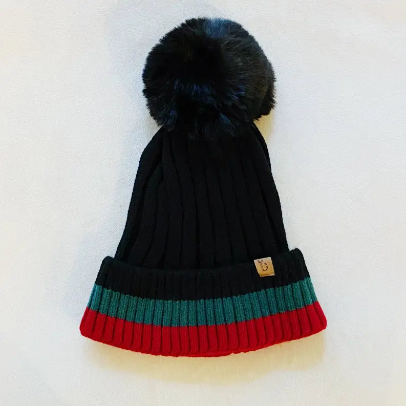 Deluna Stripe Beanie Ellison+Young