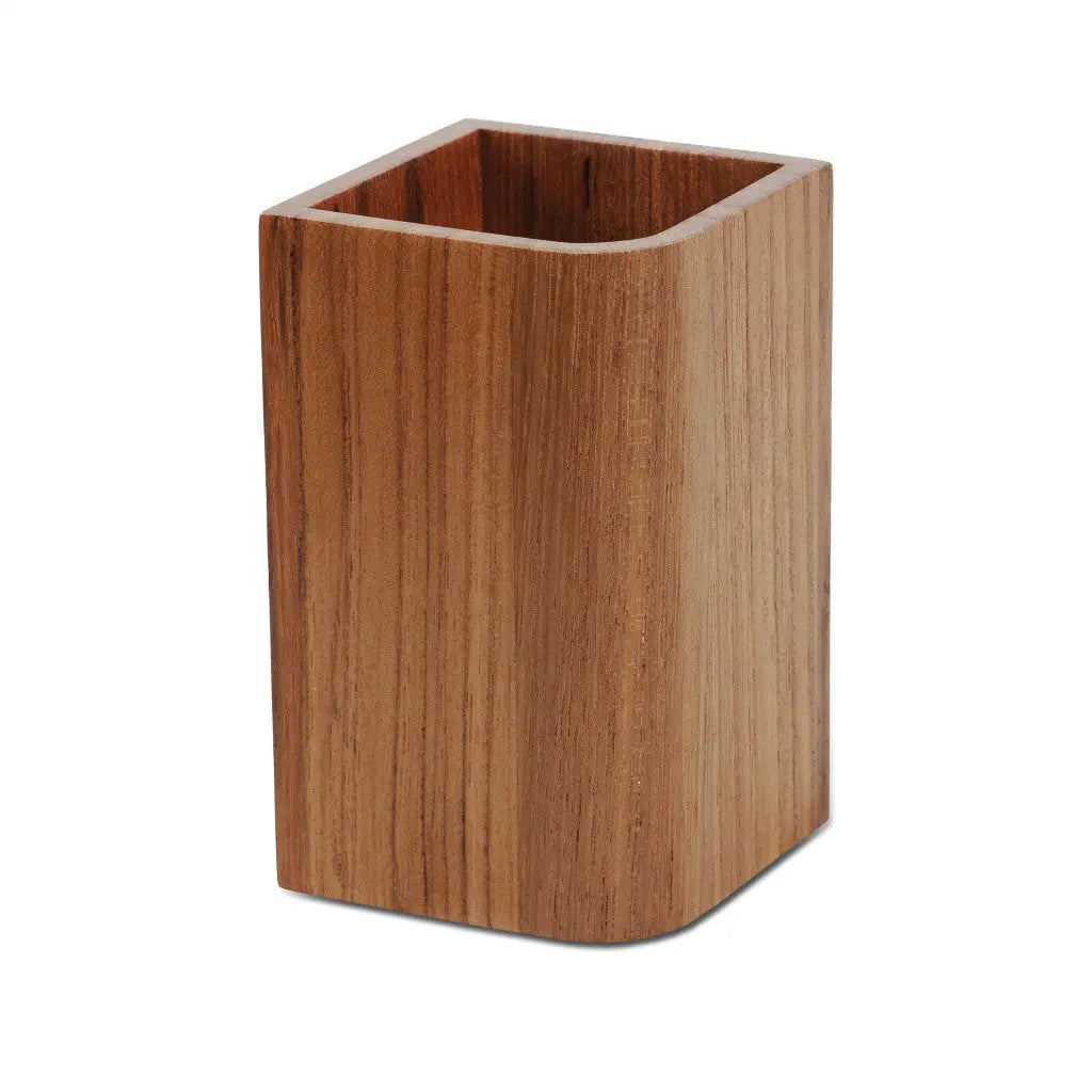 Designer Genuine Teak Tumbler Homeroots Bed & Bath