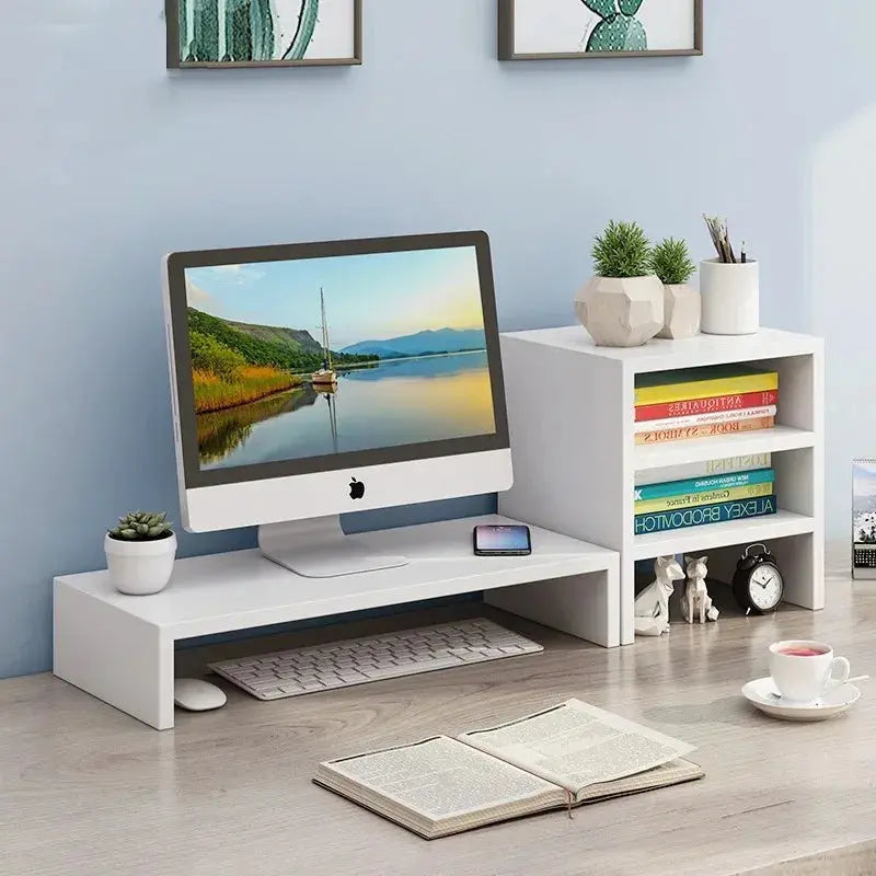 Desktop Computer Taller Stand Office Desktop Shelf Monitor Screen Storage Base Notes GreatEagleInc