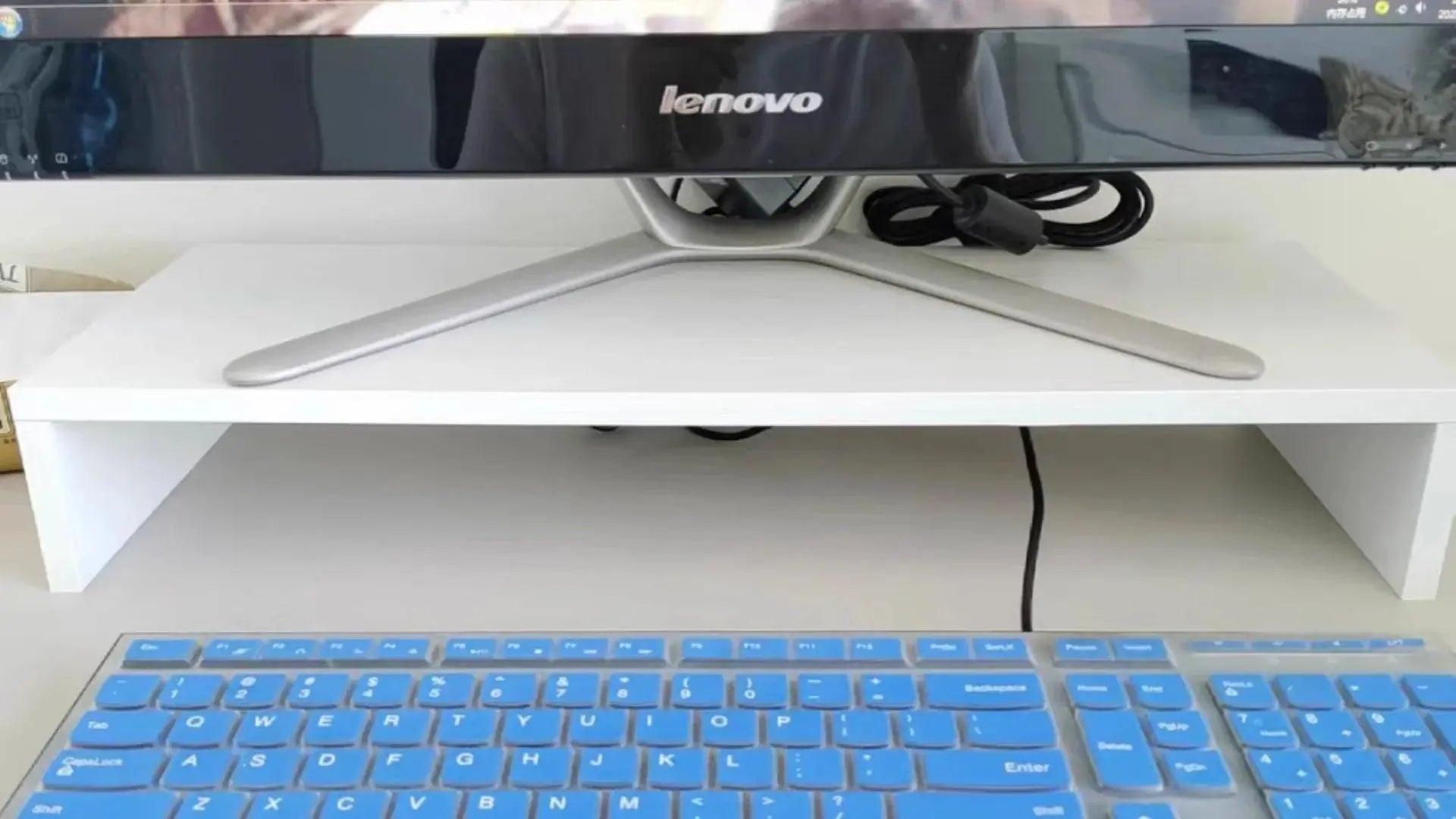 Desktop Computer Taller Stand Office Desktop Shelf Monitor Screen Storage Base Notes GreatEagleInc