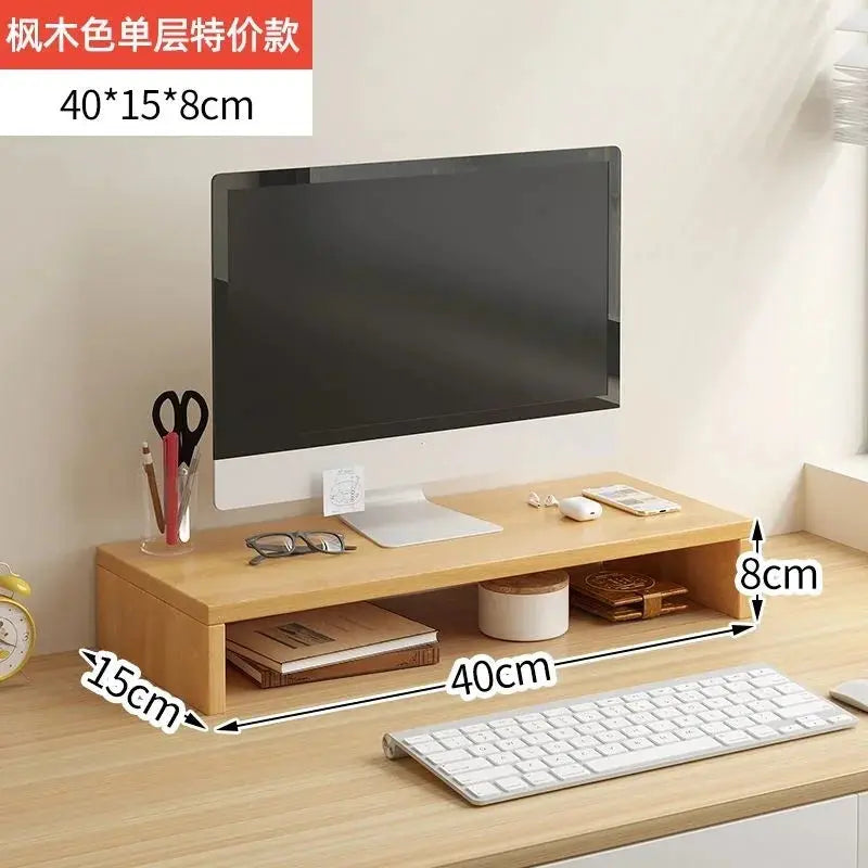 Desktop Computer Taller Stand Office Desktop Shelf Monitor Screen Storage Base Notes GreatEagleInc