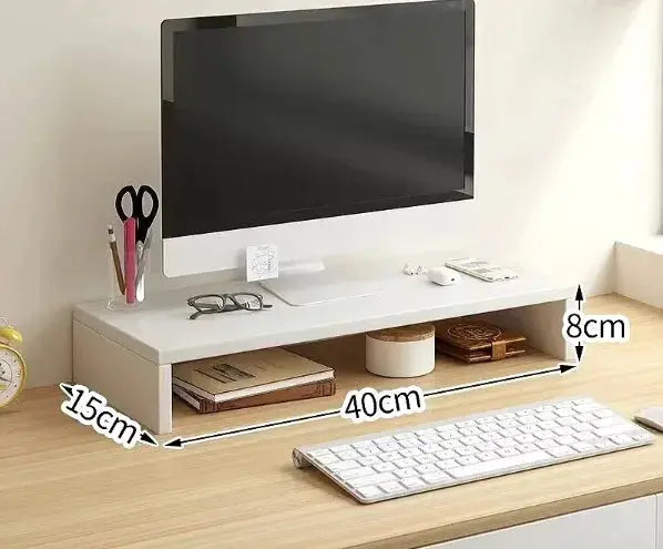 Desktop Computer Taller Stand Office Desktop Shelf Monitor Screen Storage Base Notes GreatEagleInc
