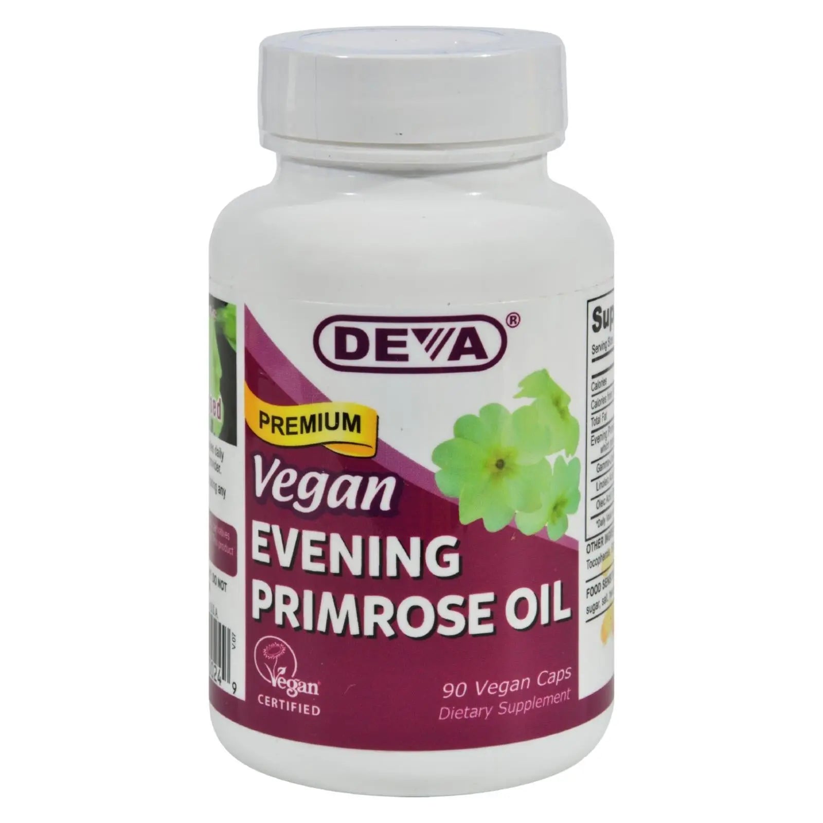 Deva Vegan Vitamins - Evening Primrose Oil - 90 Vegan Capsules Deva Vegan Vitamins