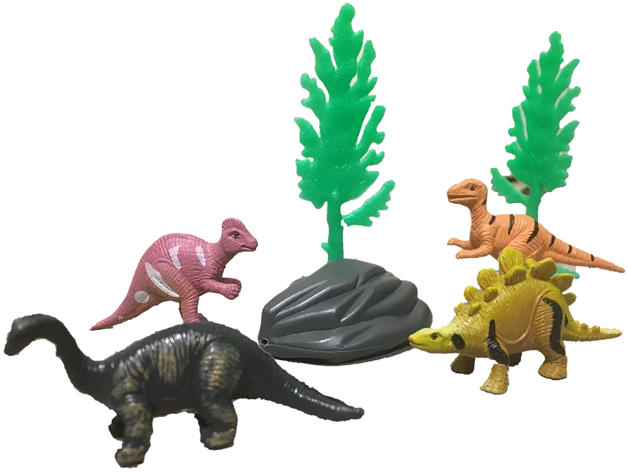 Dinosaur Figurines in Clear Tube with T-Rex Head Topper Texas Toy Distribution