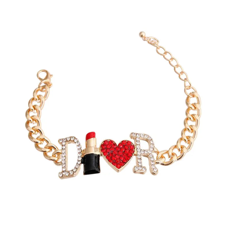 Dior-able Lipstick Gold Dog Necklace Bark Fifth Avenue
