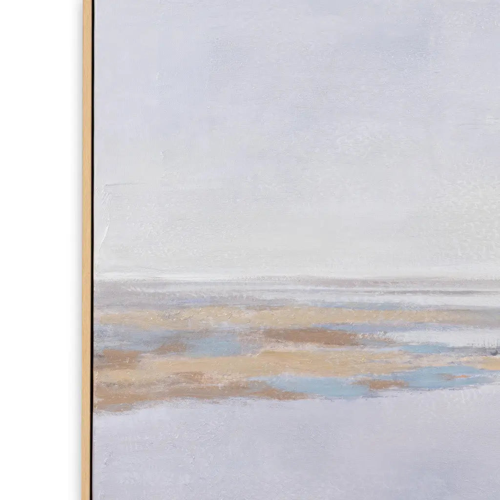 Distant Vista Hand Painted Light Brown Floater Frame Wall Art Homeroots Home Decor