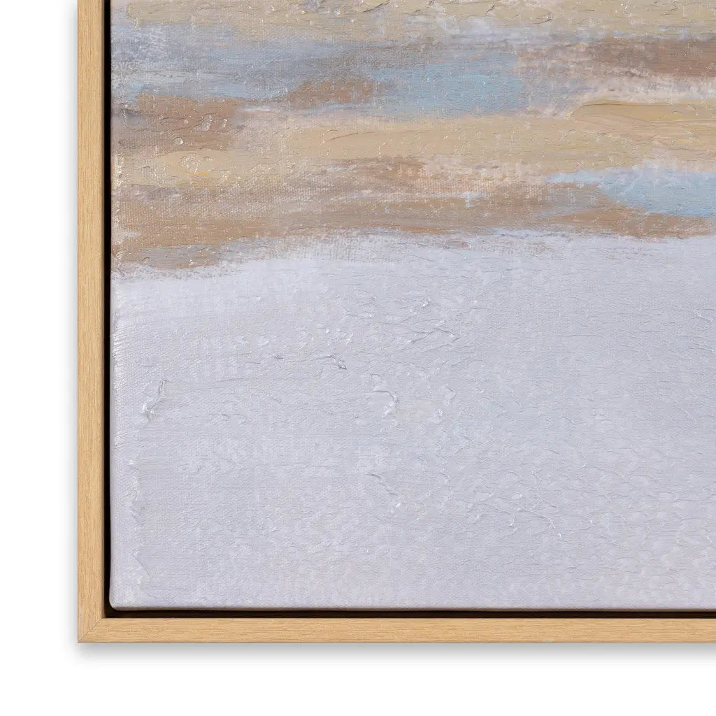 Distant Vista Hand Painted Light Brown Floater Frame Wall Art Homeroots Home Decor