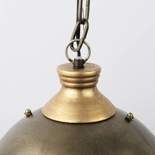 Distressed Bronze Metal Dome Hanging Light Homeroots Lighting