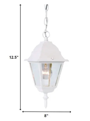 Distressed White Beveled Glass Outdoor Hanging Light Homeroots Outdoor
