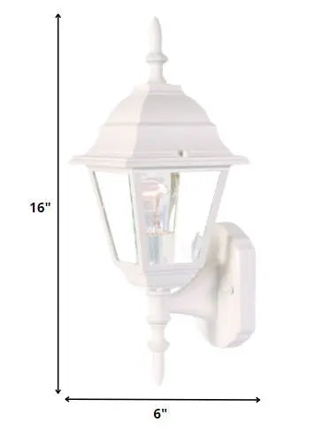 Distressed White Swing Arm Outdoor Wall Light Homeroots Outdoor