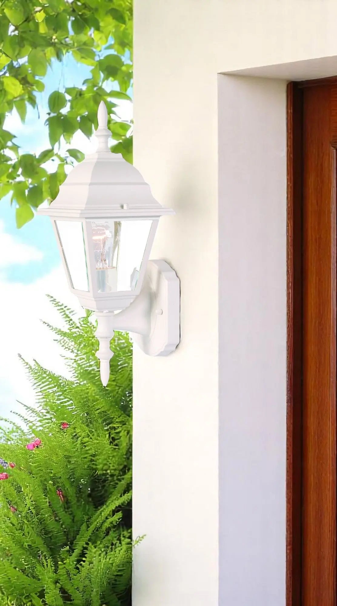 Distressed White Swing Arm Outdoor Wall Light Homeroots Outdoor