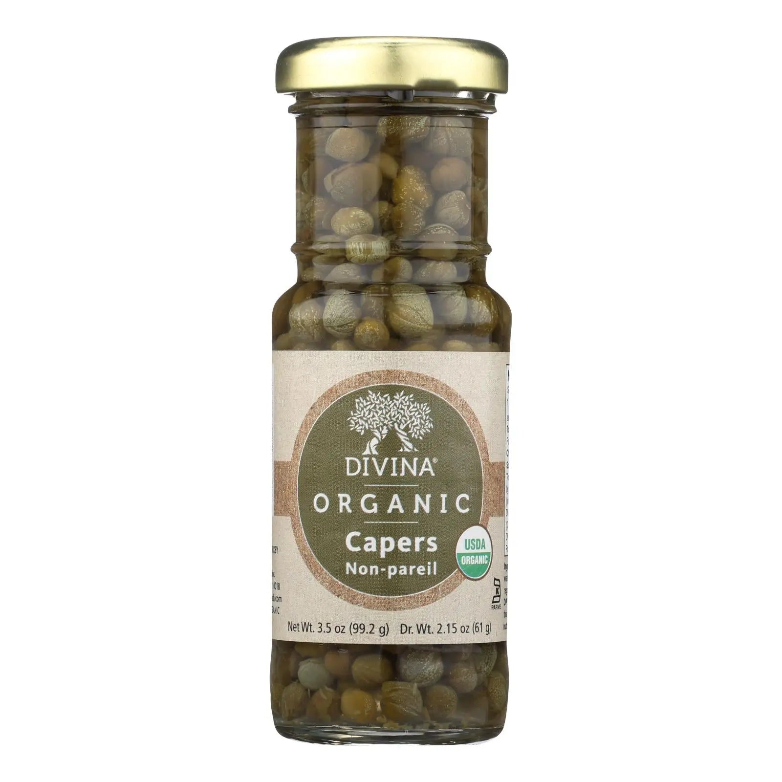 Divina Organic Capers - Case Of 12 - 3.5 Oz Divina