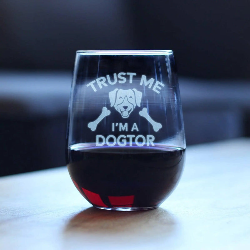 Dogtor Stemless Wine Glass - Veterinarians Gifts and Decor Bevvee