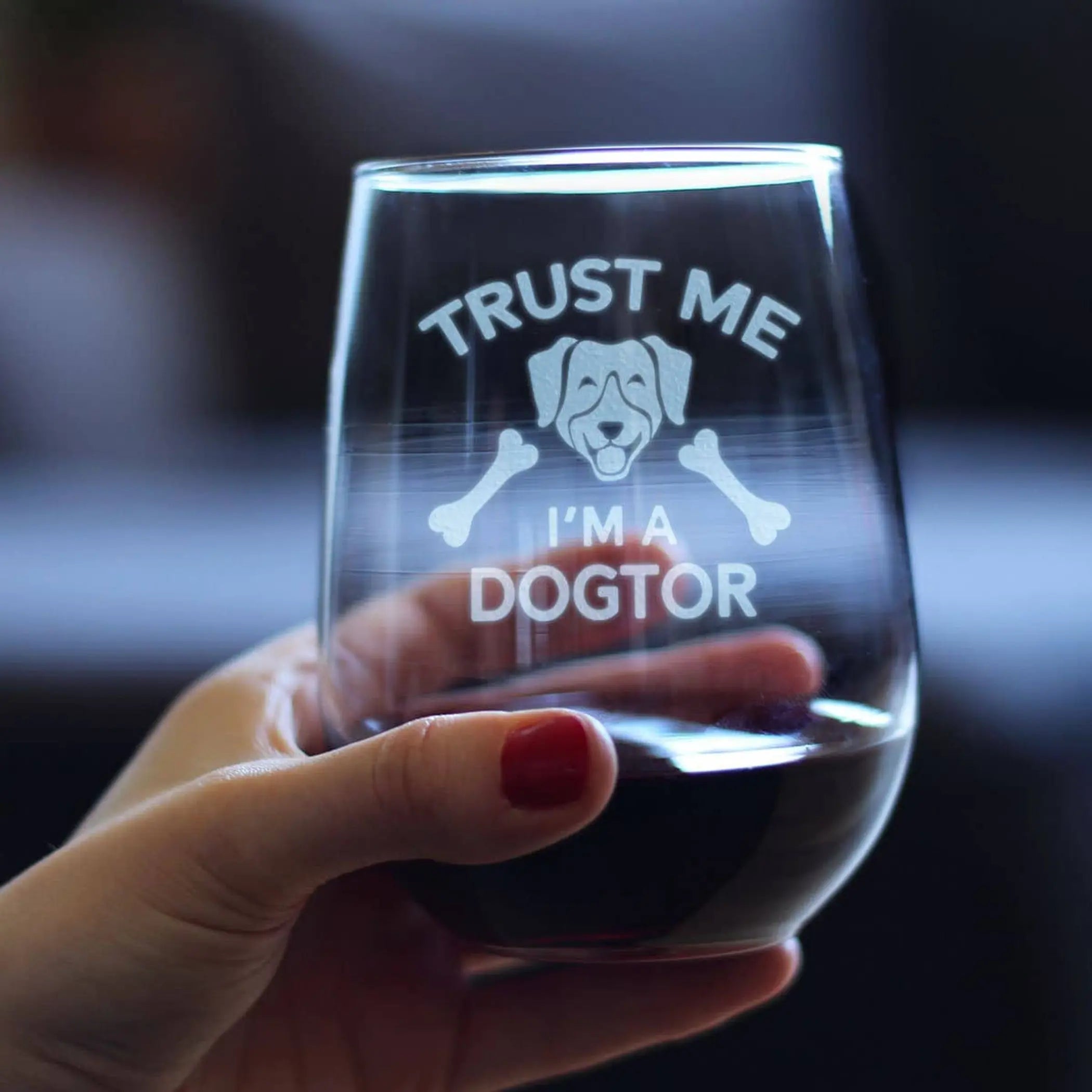 Dogtor Stemless Wine Glass - Veterinarians Gifts and Decor Bevvee