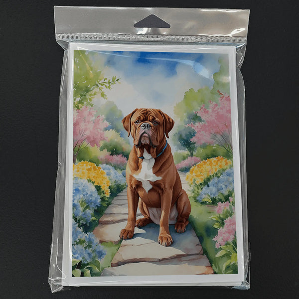 Dogue de Bordeaux Spring Path Greeting Cards Pack of 8 Caroline's Treasures