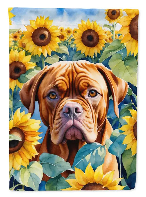 Dogue de Bordeaux in Sunflowers Garden Flag Caroline's Treasures