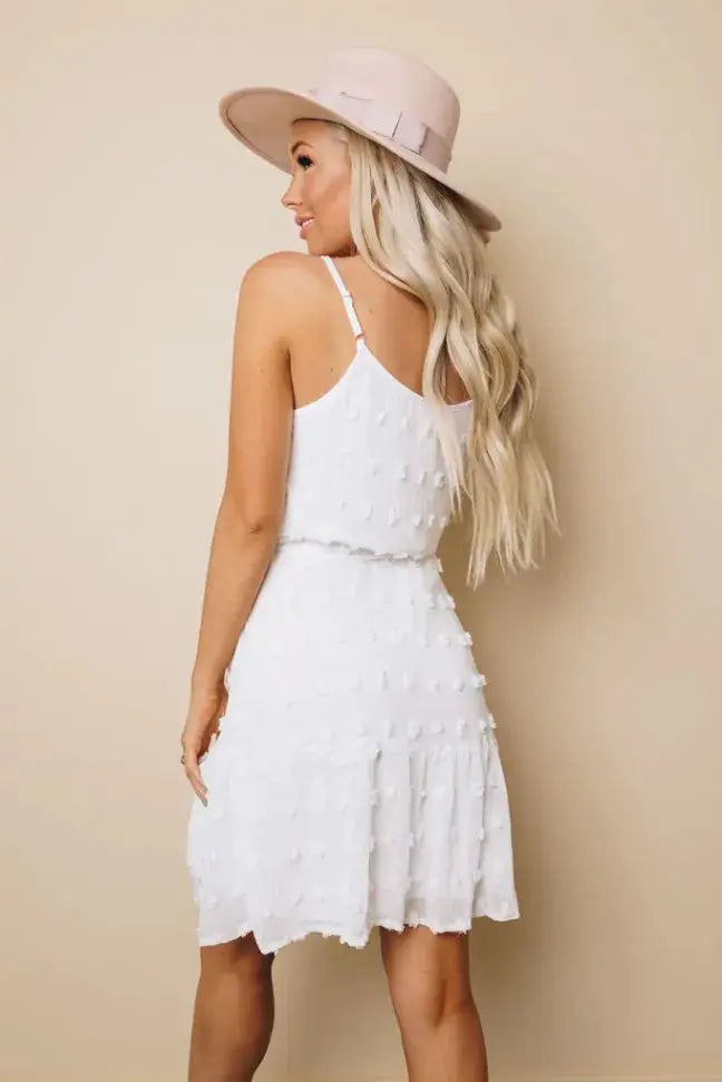 Donna Swiss Dot Tank Dress Stay Warm in Style