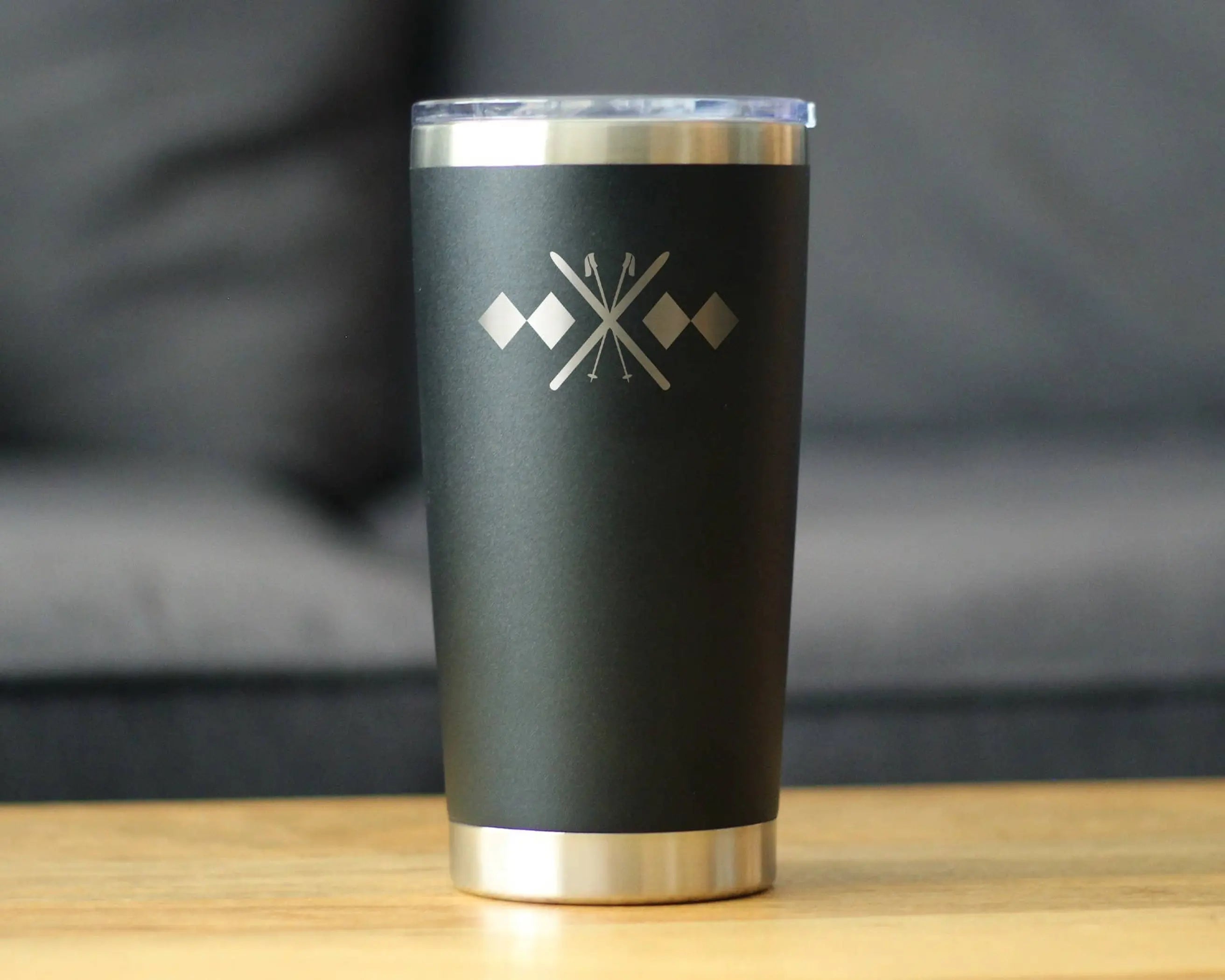 Double Black Diamond Insulated Travel Tumbler - Skiing Gifts Bevvee