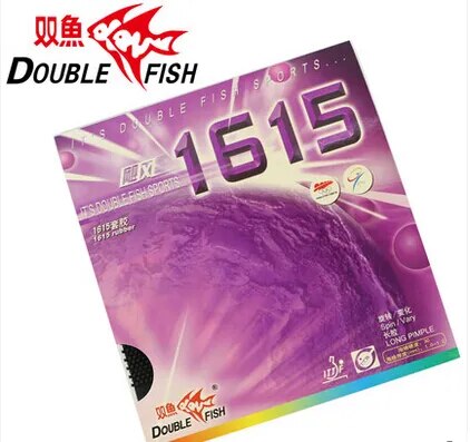 Double Fish 1615 long pips-out table tennis pingpong top sheet rubber without / with sponge Red with sponge