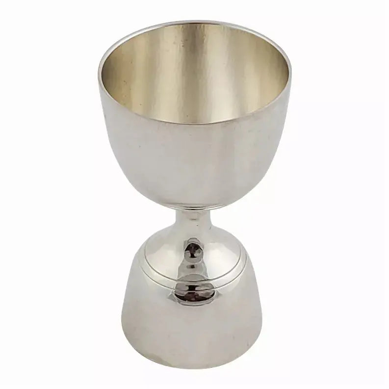 Double Jigger/Measure Silver Plate 1oz. and 2 oz...Bulbous sided Corbell Silver