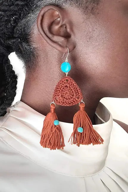 Double Tassel Earrings Sysaic Knotz
