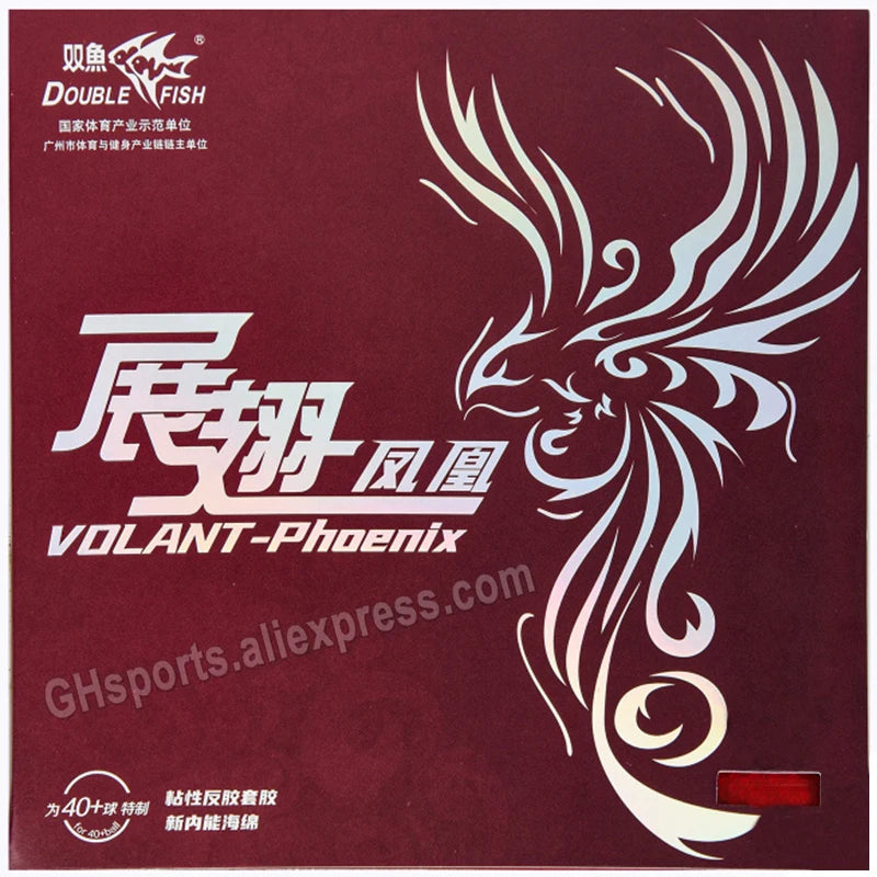 Double fish volant phoenix table tennis rubber new release pro technology fast loop ping pong table tennis racket game