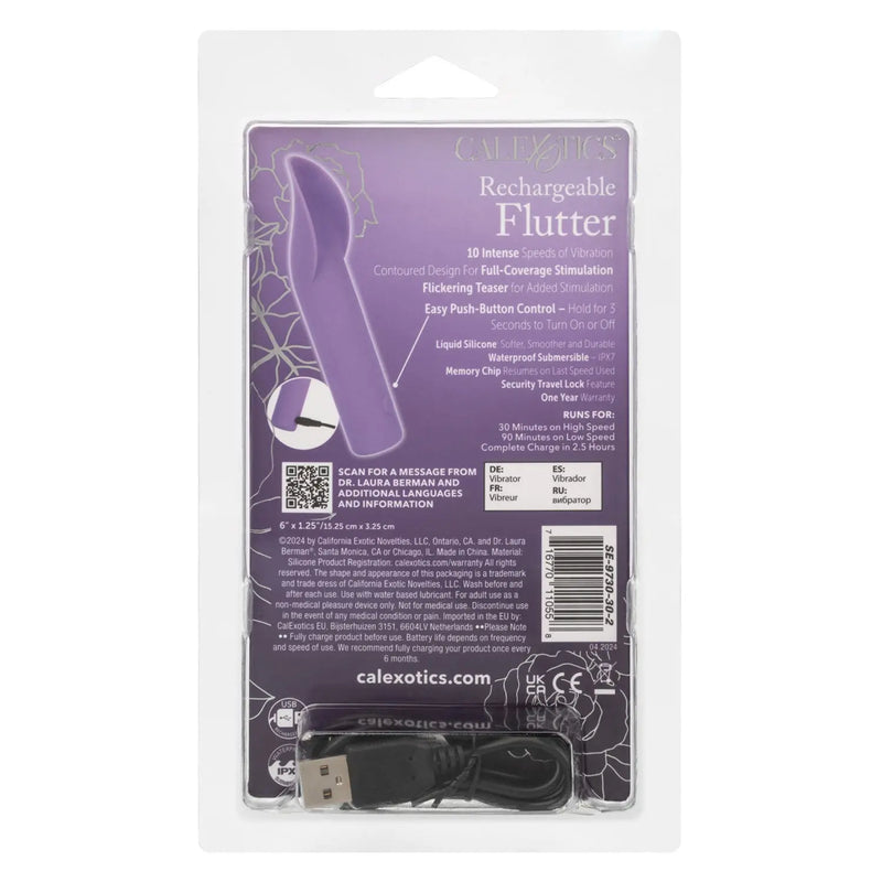 Dr. Laura Berman Rechargeable Flutter- Purple CalExotics