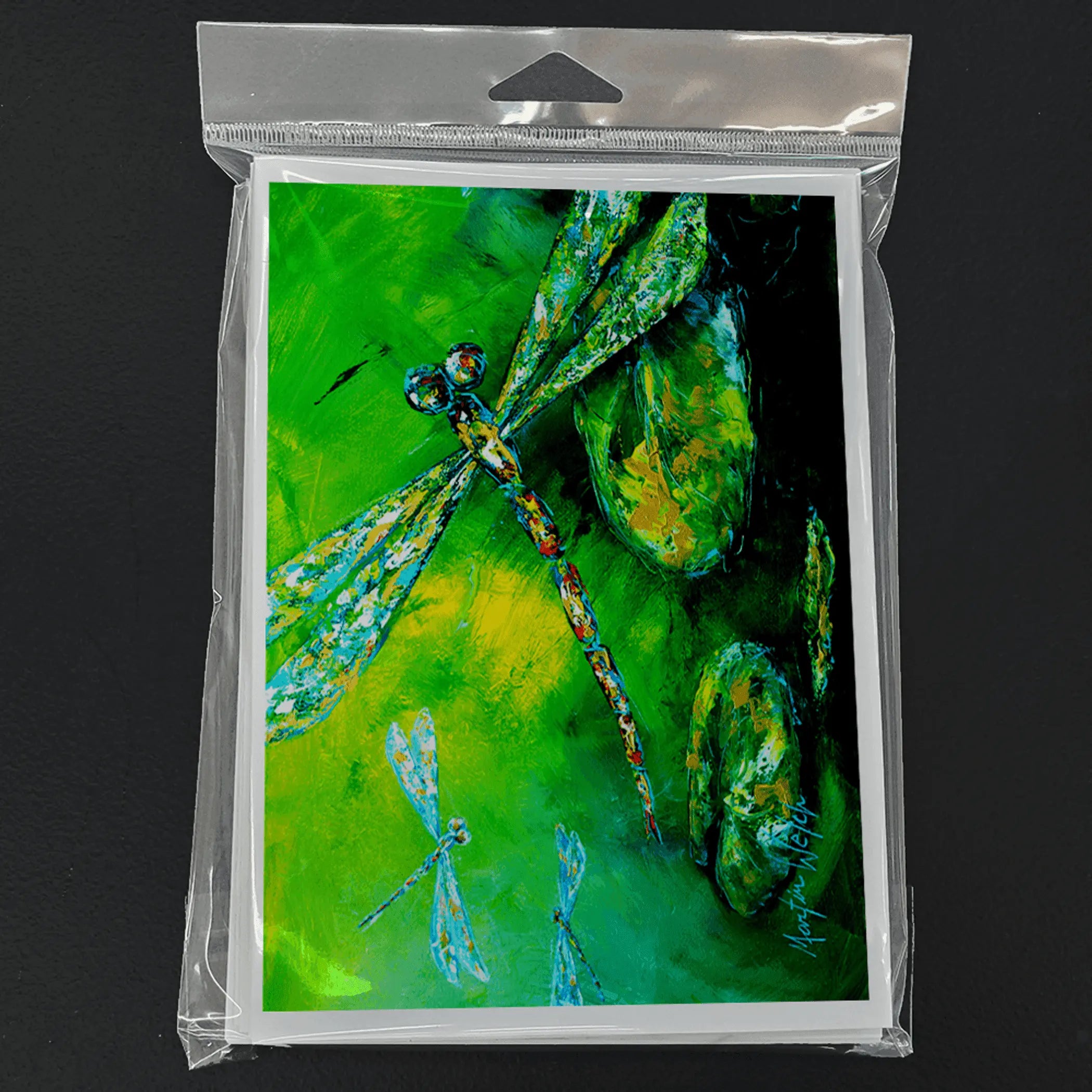 Dragonfly Summer Flies Greeting Cards Pack of 8 Caroline's Treasures