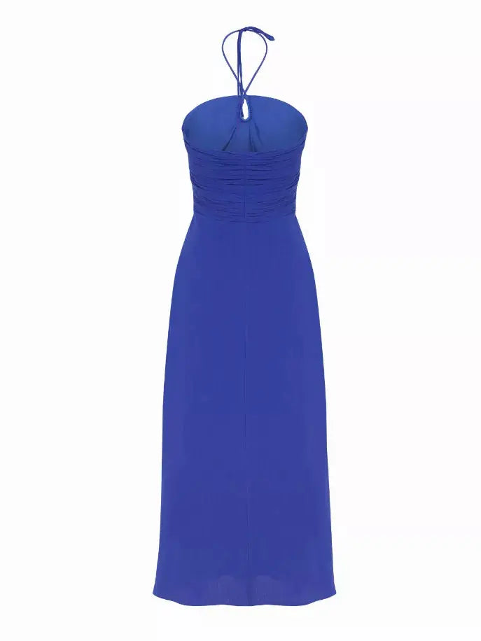 Draped Linen Dress Nocturne