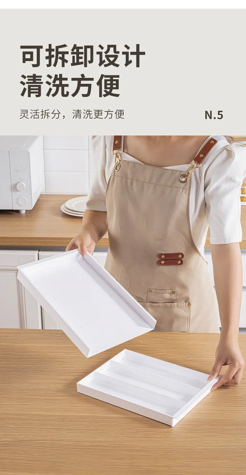Drawer Retractable Storage Box Cosmetics Sundries Compartment Storage Box Partition Organizer Box Home Kitchen Tableware GreatEagleInc