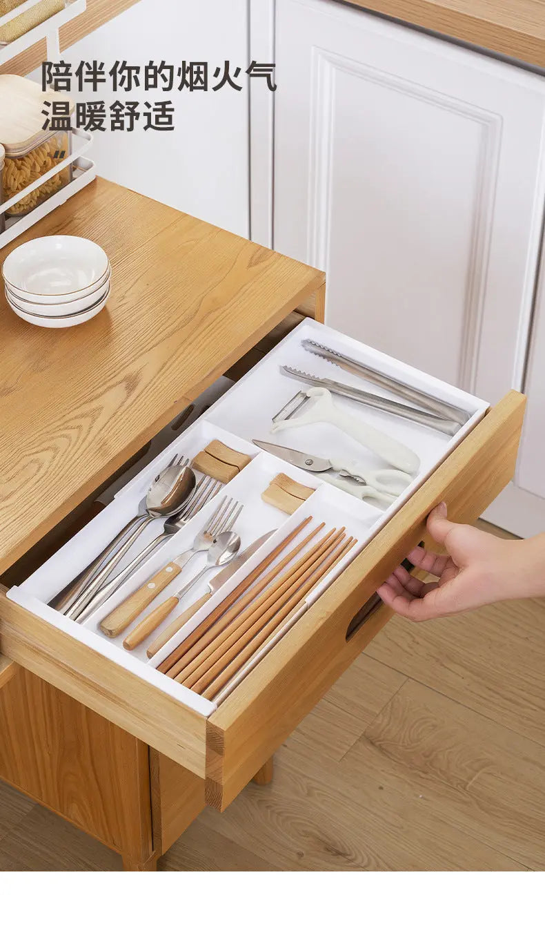 Drawer Retractable Storage Box Cosmetics Sundries Compartment Storage Box Partition Organizer Box Home Kitchen Tableware GreatEagleInc