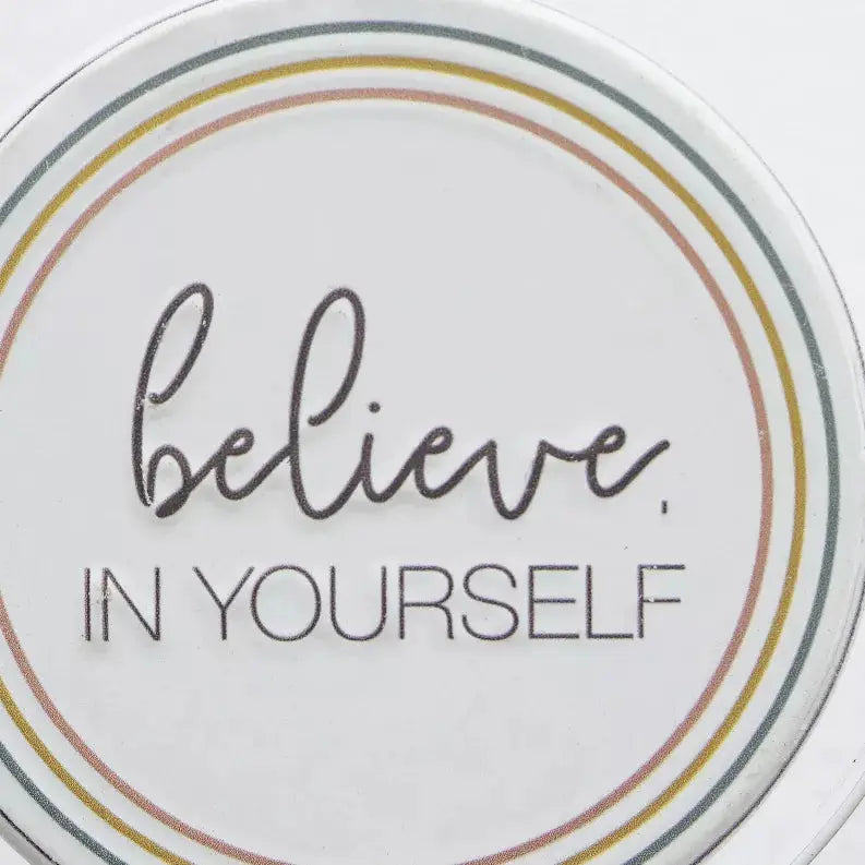 Dream/Believe in Yourself-2 Sided Rotating Metal Table Top Decoration- Embossed Metal Signs for Home Decoration-6 x 2.5 x 7.875 Inches Paris Loft Inc