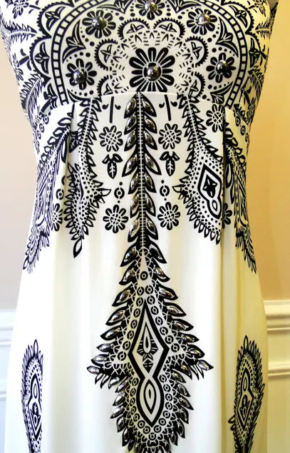 Dress with Black & White Print Raul E New York