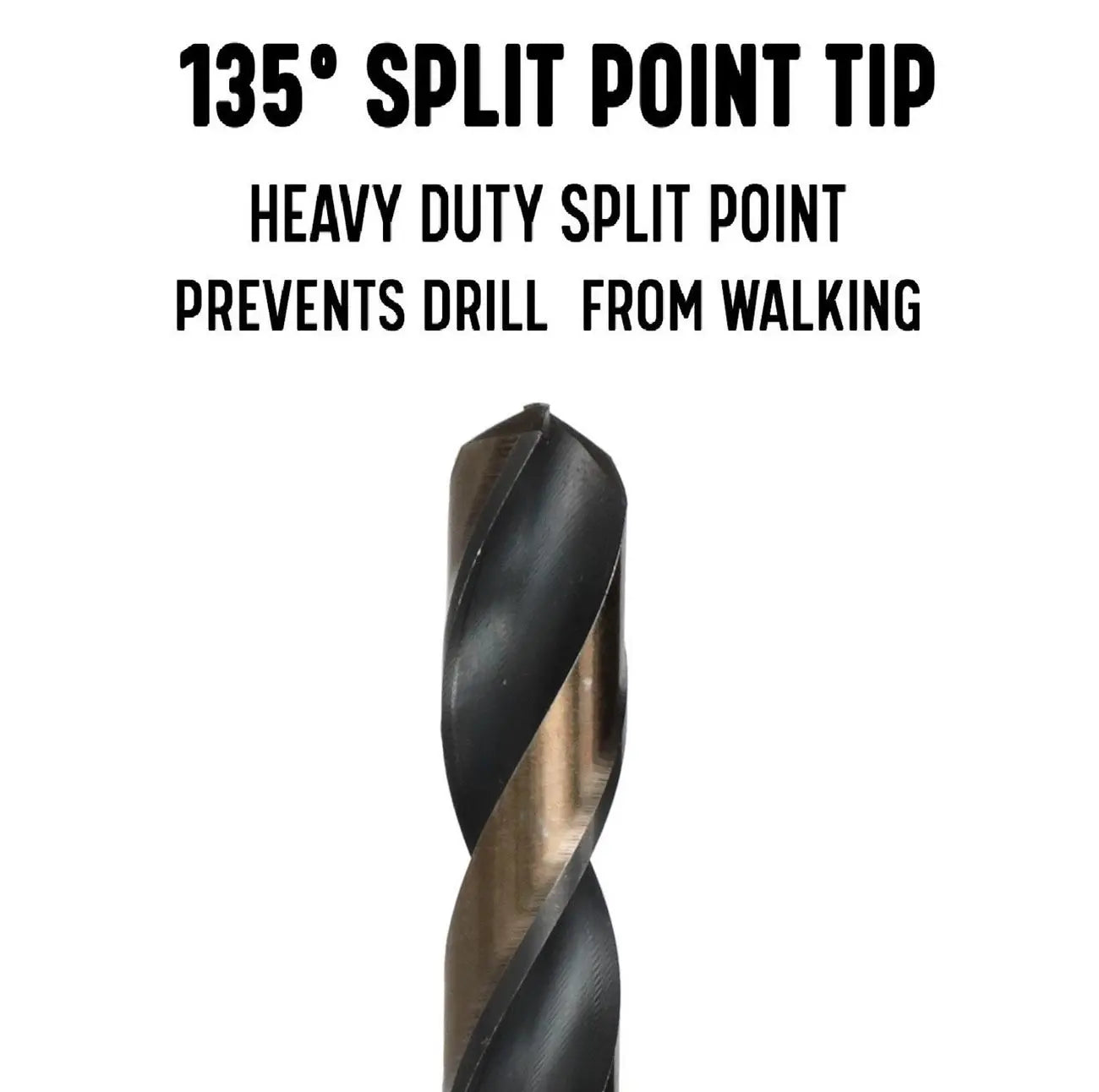 Drill America 1-1/8 Reduced Shank Hss Black & Gold Contractor Drill Bit With 3-flat Shank DRILL