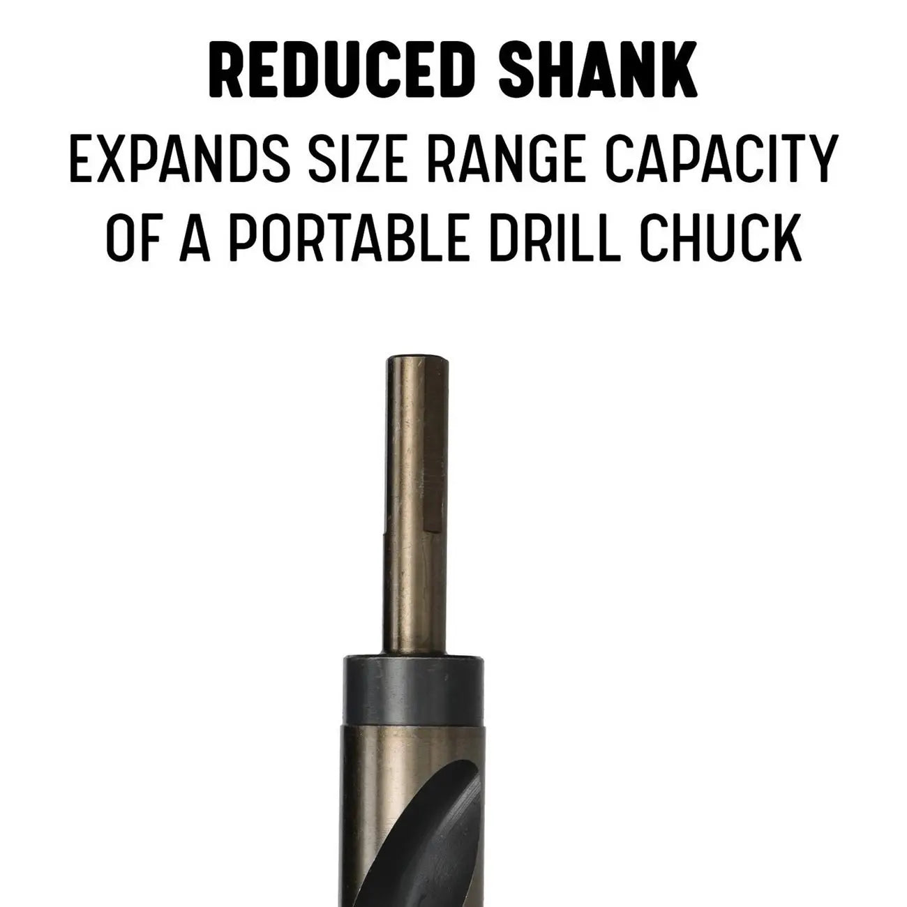Drill America 1-1/8 Reduced Shank Hss Black & Gold Contractor Drill Bit With 3-flat Shank DRILL